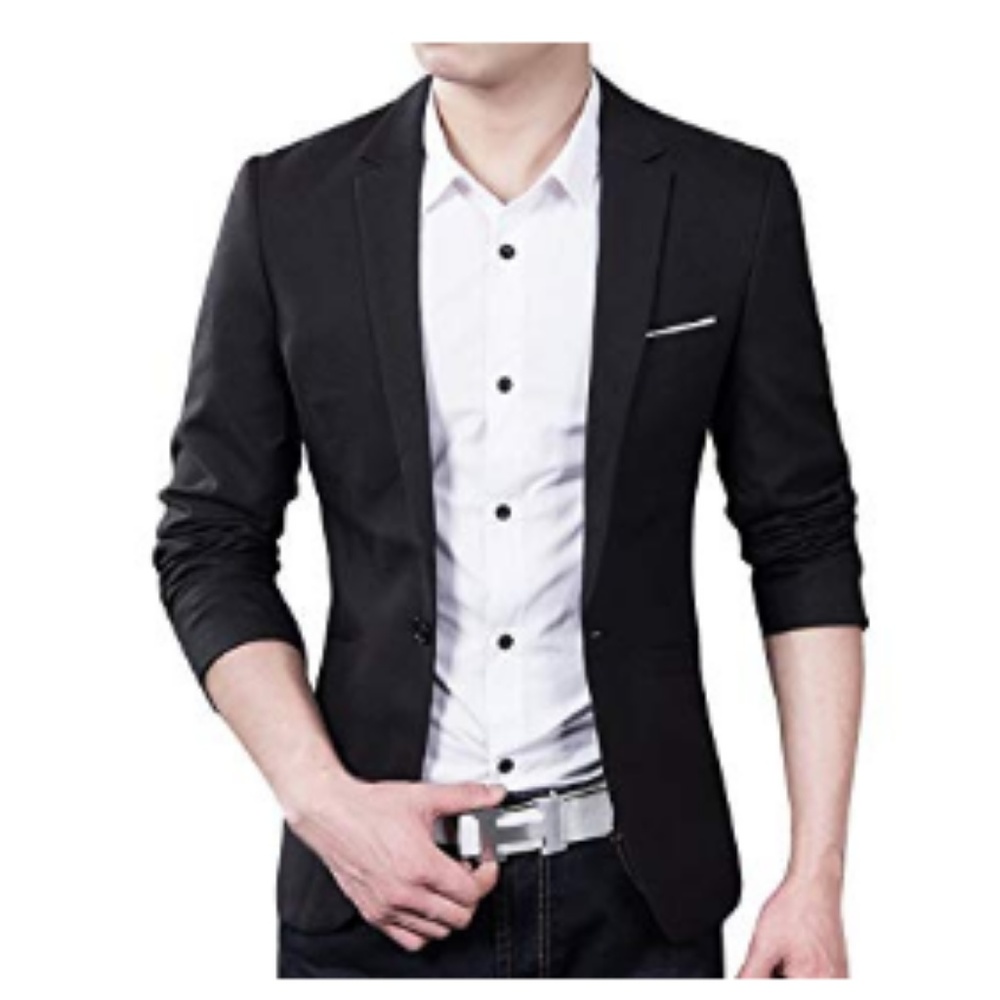 ✔ Men's Casual One Button Blazer - Picture 5 of 7